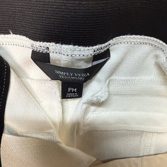 Simply Vera Vera Wang Skinny Ankle Mid Rise Pants Medium Petite White Stretch - Picture 6 of 8